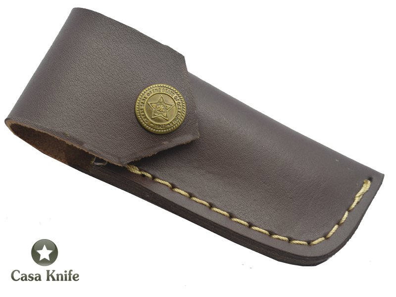 Canivete estilo laguiole para colecionador forjado em aço damasco. Empunhadura em Chifre de Carneiro, 16 cm