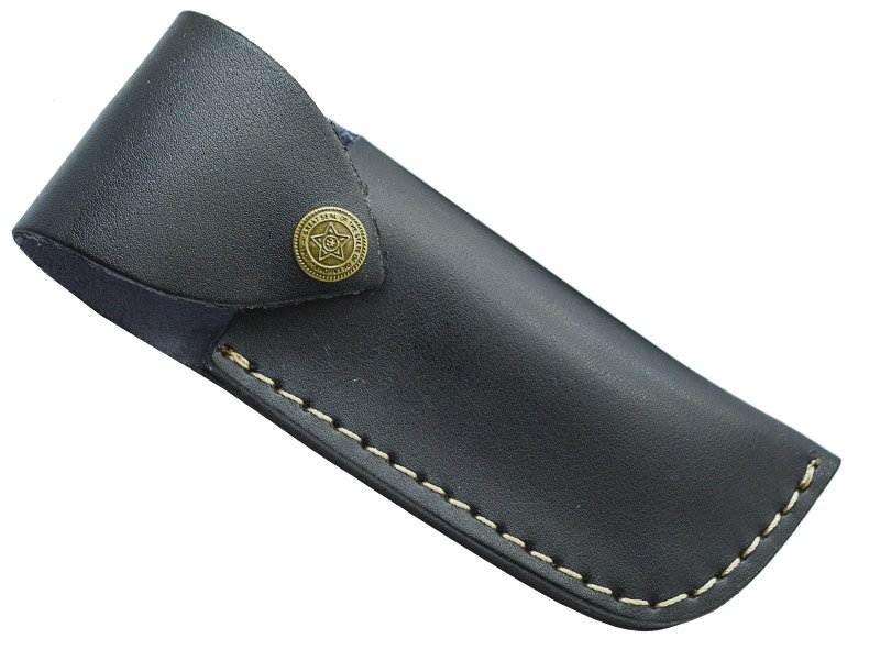 Canivete japones higonokami para colecionador em aço damasco. Empunhadura em chifre de boi, 20 cm