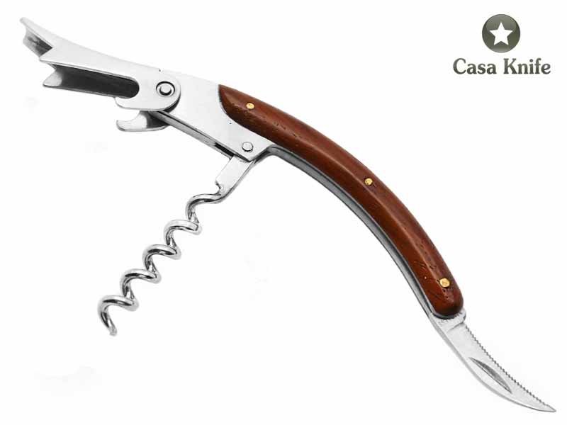 Canivete para colecionador com empunhadura em madeira 18 cm