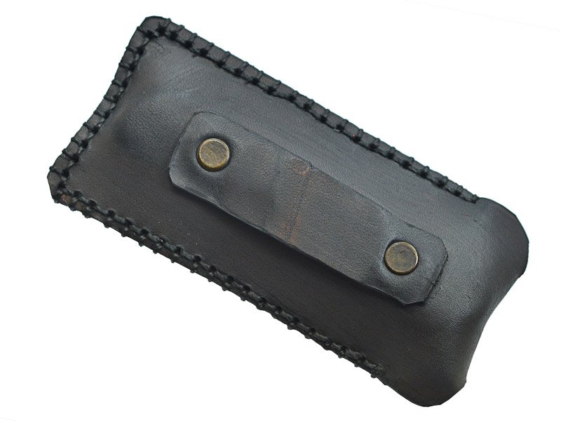 Canivete para colecionador em aço damasco. Empunhadura em ébano africano, 18 cm