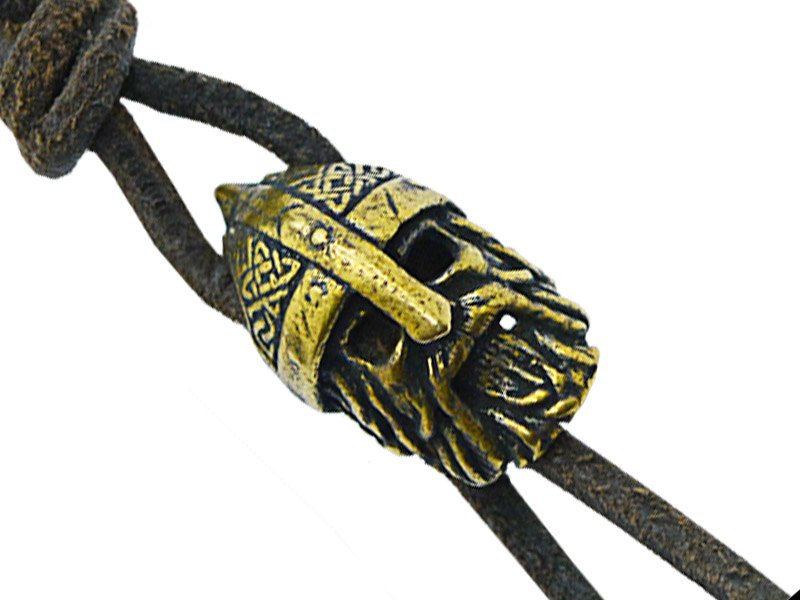 Canivete para colecionador em aço damasco. Empunhadura em bronze, 18 cm