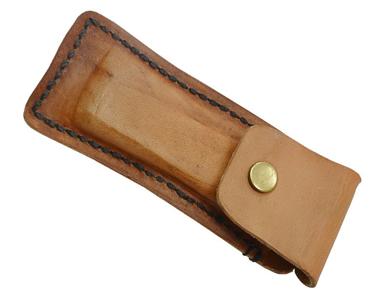 Canivete para colecionador em aço damasco. Empunhadura em cerejeira, 18 cm