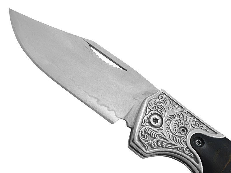 Canivete para colecionador em aço San May. Empunhadura em resina, 17 cm