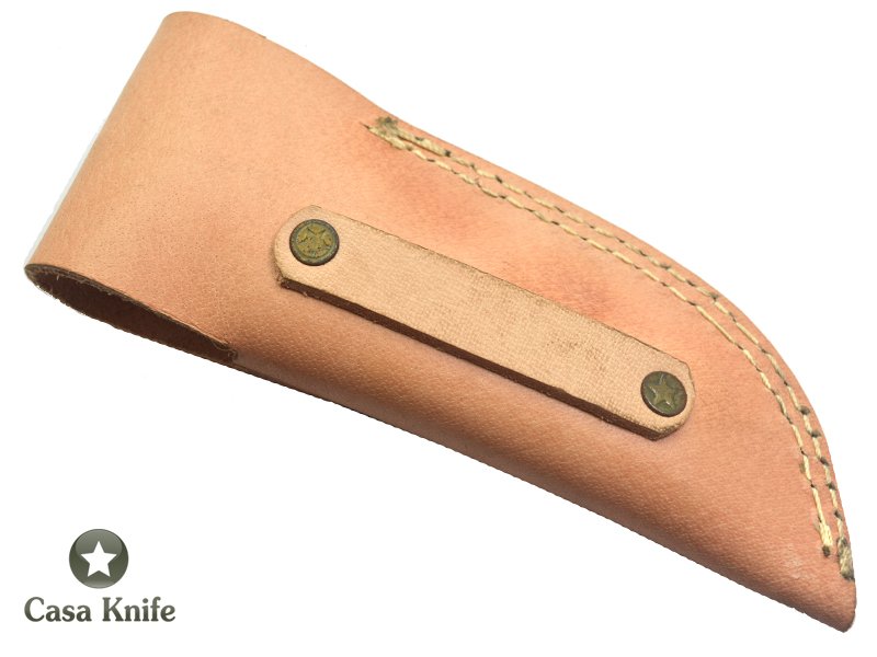 Canivete para colecionador forjado em aço damasco com empunhadura em chifre de búfalo, 22 cm