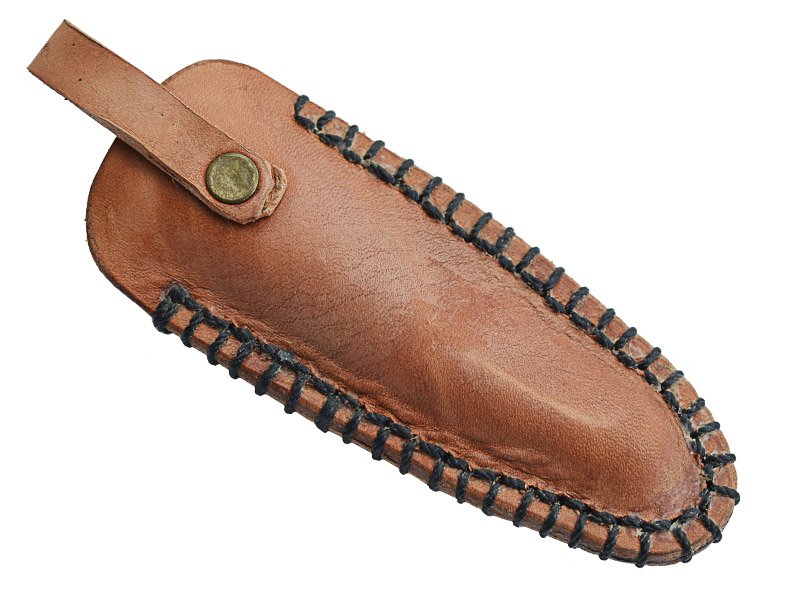Canivete para colecionador forjado em aço D2. Empunhadura madeira de oliveira, 21 cm