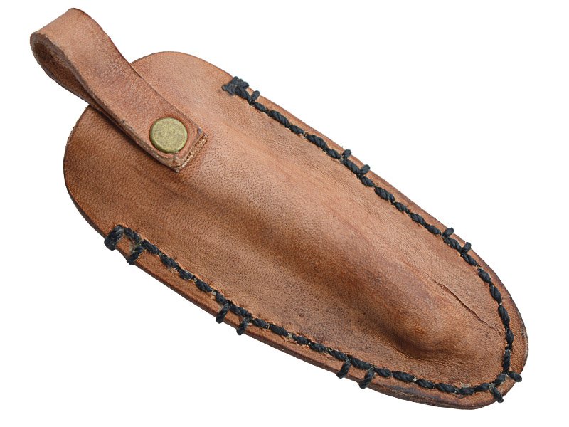 Canivete para colecionador forjado em aço D2. Empunhadura madeira de oliveira, 21 cm