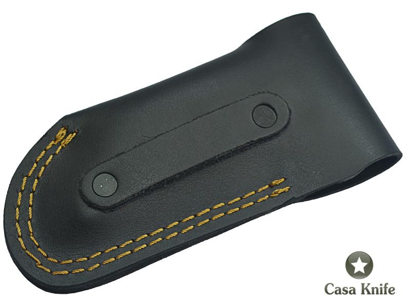 Canivete para colecionador forjado em aço damasco. Empunhadura em osso, 21 cm