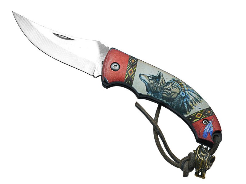 Canivete para colecionador forjado em aço inox. Empunhadura em Aço, 16cm