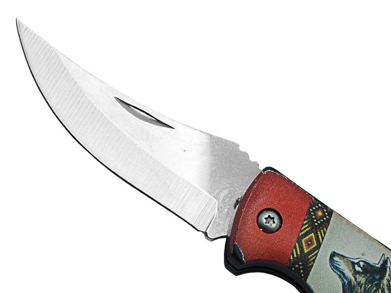 Canivete para colecionador forjado em aço inox. Empunhadura em Aço, 16cm