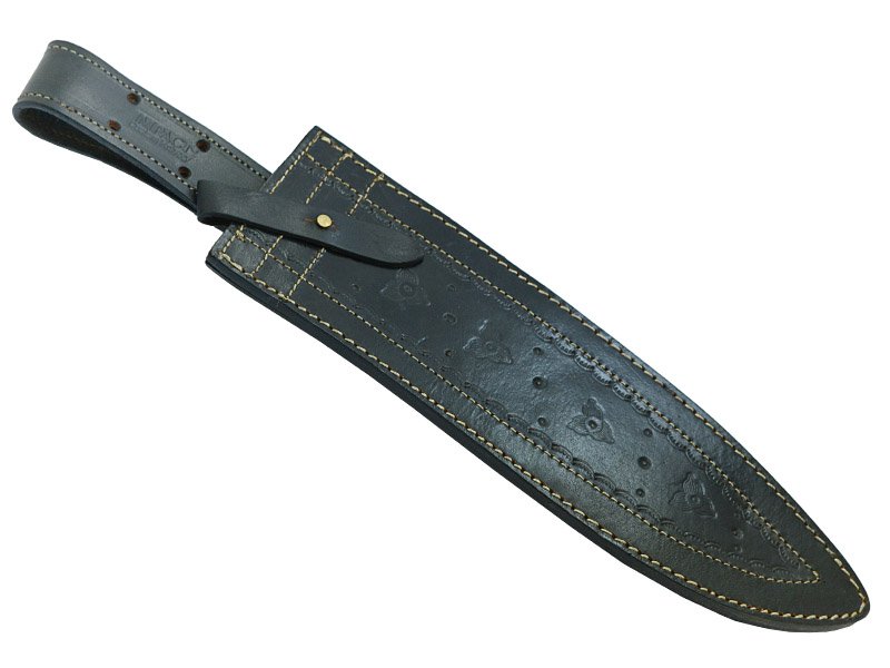 Impact faca para colecionador forjada em aço inox D2 com empunhadura em Chifre de Cervo 48 cm.