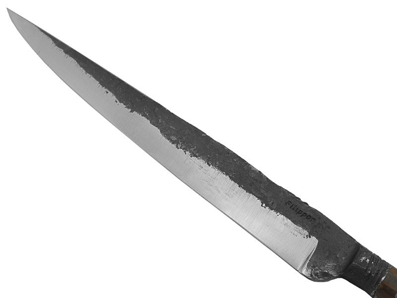 Adelar Filippon faca javalizeira brüt forge para colecionador, forjada em aço 5160. Empunhadura em nogueira, 41 cm