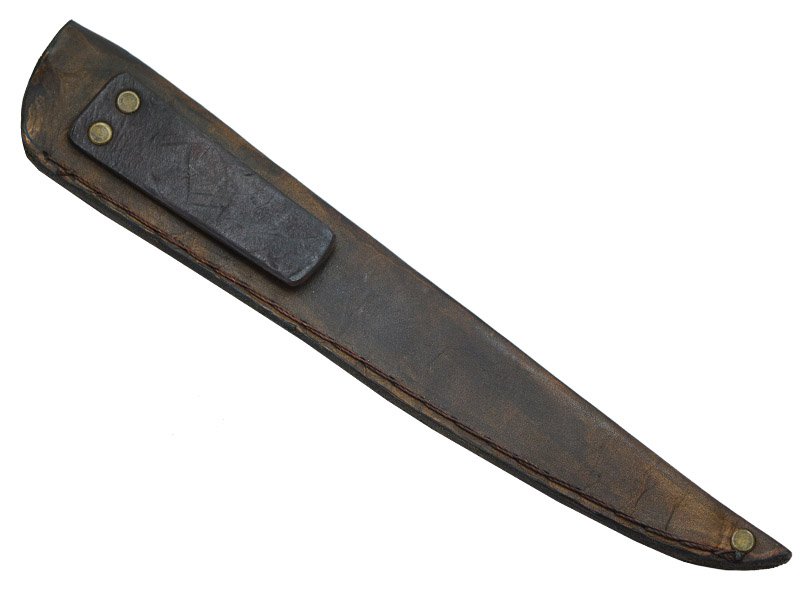 Adelar Filippon faca javalizeira brüt forge para colecionador, forjada em aço 5160. Empunhadura em nogueira, 41 cm