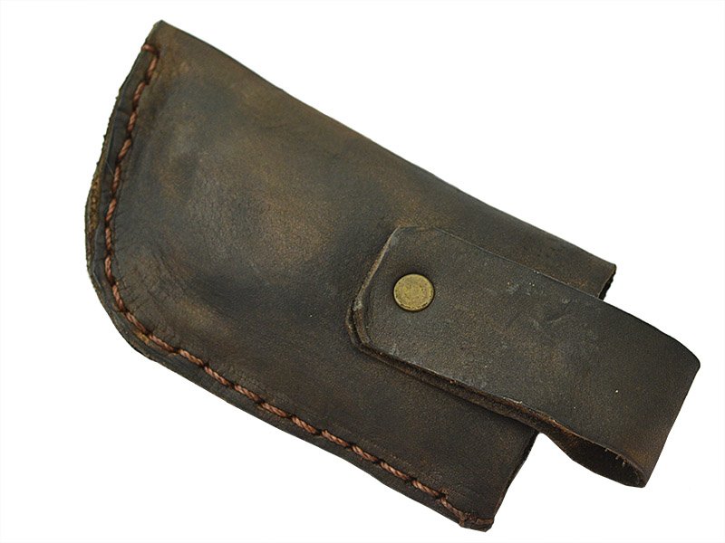 Adelar Filippon Britola para colecionador em aço damasco com empunhadura em chifre de carneiro, 18 cm