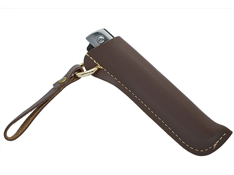 Canivete para colecionador em aço inox, empunhadura em sândalo, 21 cm