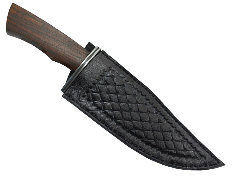 Faca 7 bowie para colecionador forjada em aço san mai, empunhadura em jacarandá, 30 cm