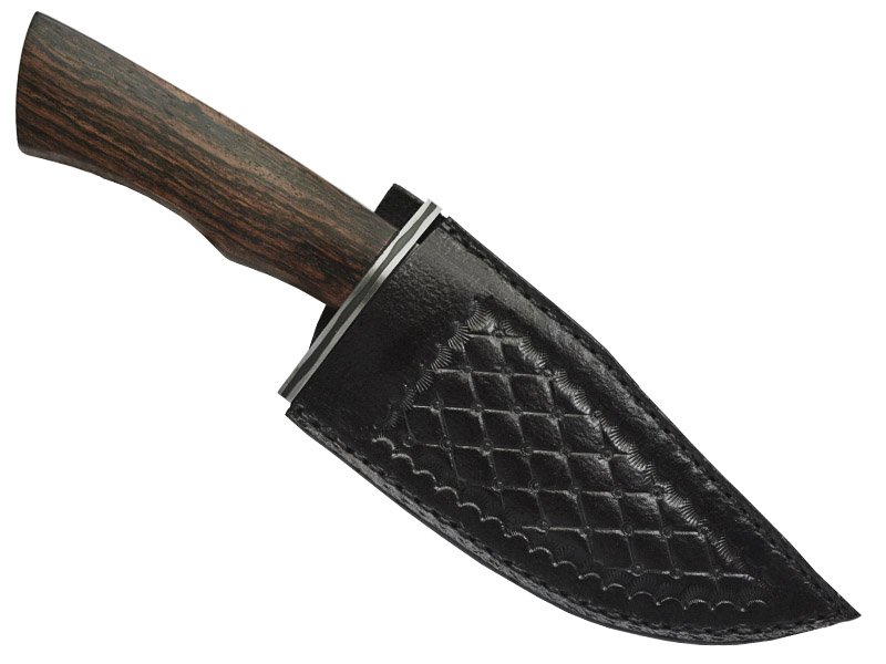 Faca 5 bowie para colecionador forjada em aço san mai, empunhadura em jacarandá, 25 cm