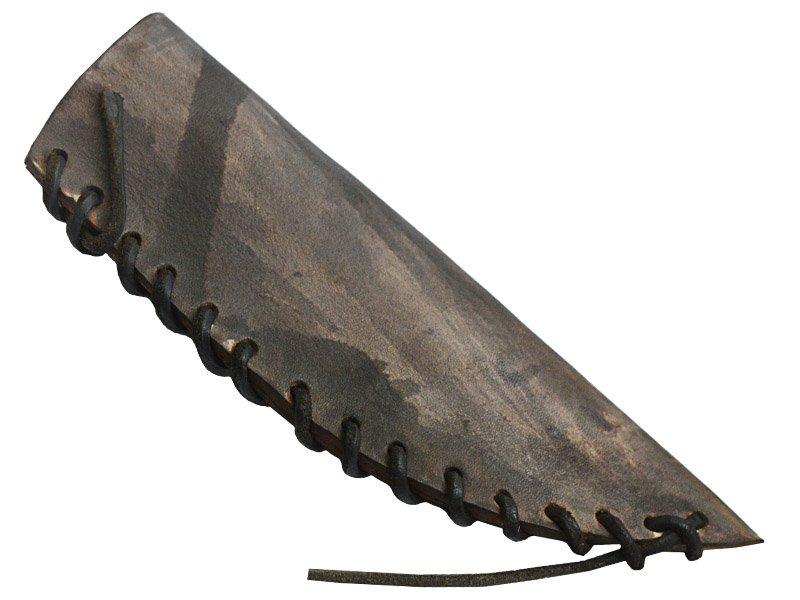 Faca para colecionador em Obsidiana com empunhadura em chifre de cervo, 26 cm