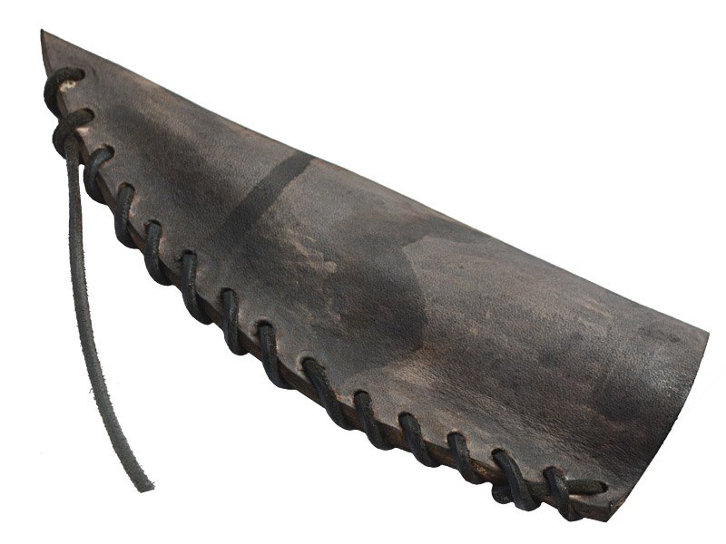 Faca para colecionador em Obsidiana com empunhadura em chifre de cervo, 26 cm