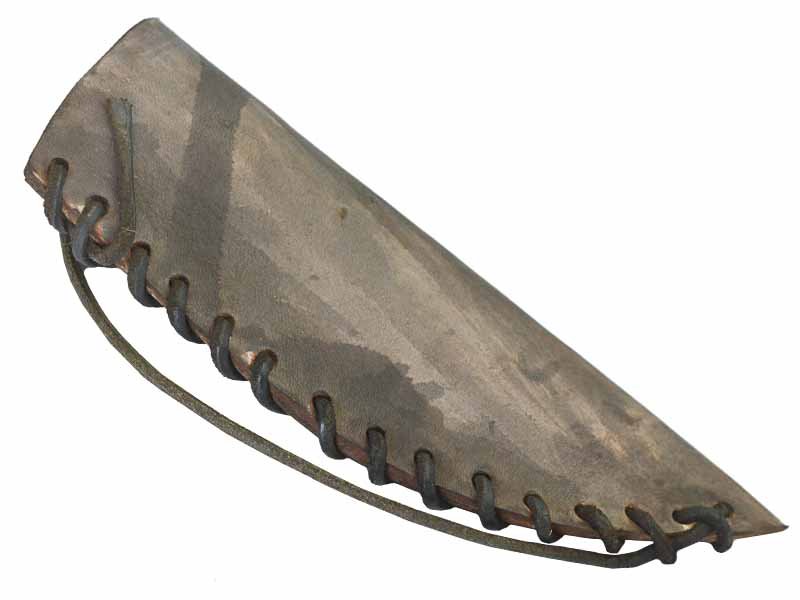 Faca para colecionador em Obsidiana com empunhadura em Chifre de Cervo esculpido, 23 cm