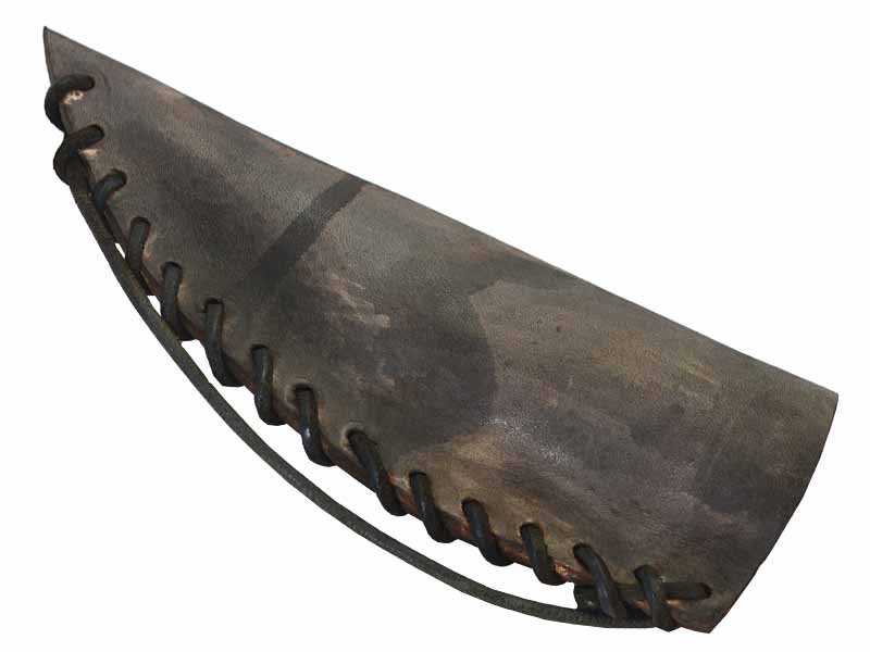 Faca para colecionador em Obsidiana. Empunhadura em Chifre de Cervo esculpido, 24 cm