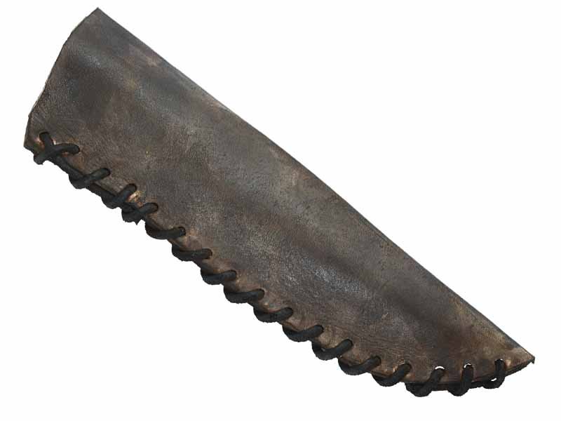 Faca para colecionador em Obsidiana com empunhadura em osso de cordeiro, 24 cm
