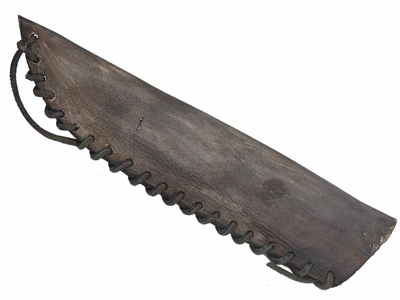 Faca para colecionador em Obsidiana. Empunhadura em Chifre de Cervo, 49 cm