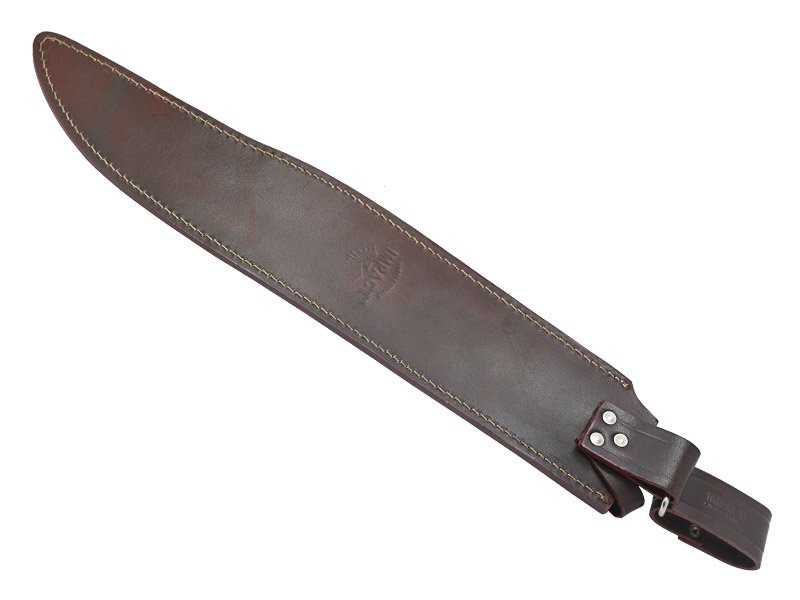 Faca grande para colecionador fuller bowie aço D2. Empunhadura em burl wood, 60 cm