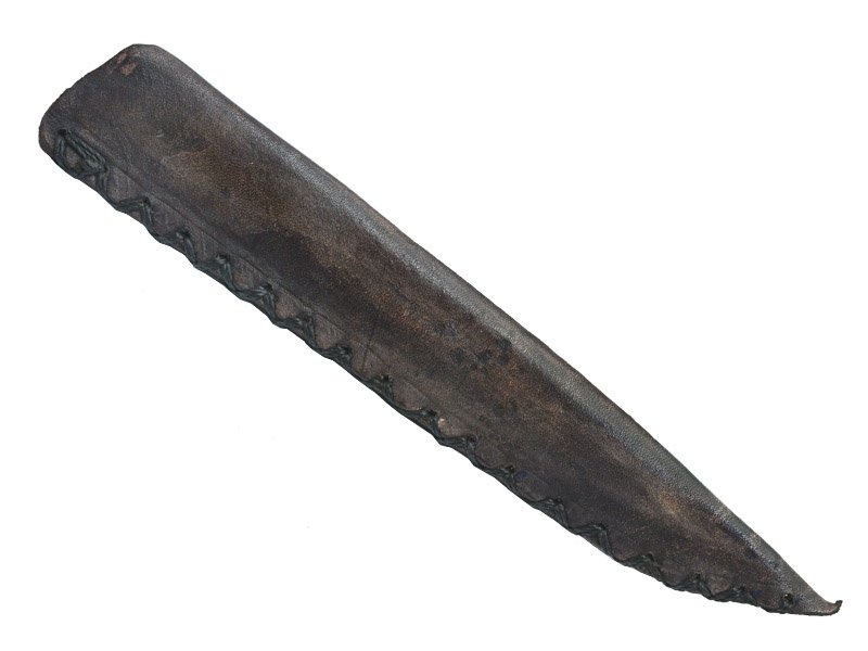 Adellar Filippon faca para colecionador em aço inox. Empunhadura em mandibula de javali, 31 cm