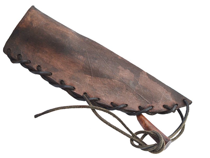 Faca para colecionador em Obsidiana com empunhadura em chifre de cervo, 26 cm