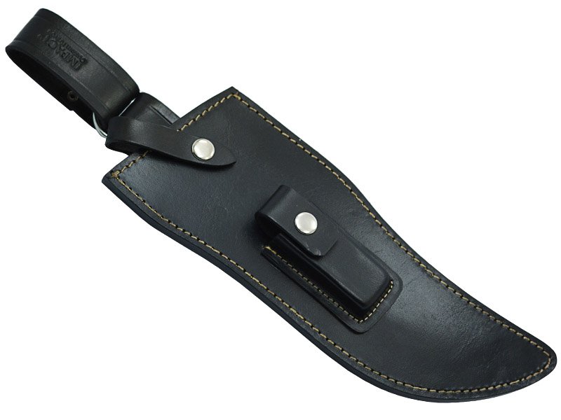 Faca bowie gigante de combate para colecionador em aço D2. Empunhadura em micarta negra, 45cm