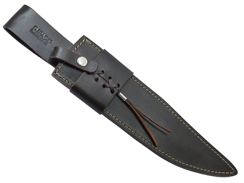 Faca bowie para colecionador em aço D2 fuller. Empunhadura em rádica de roseira, 42 cm