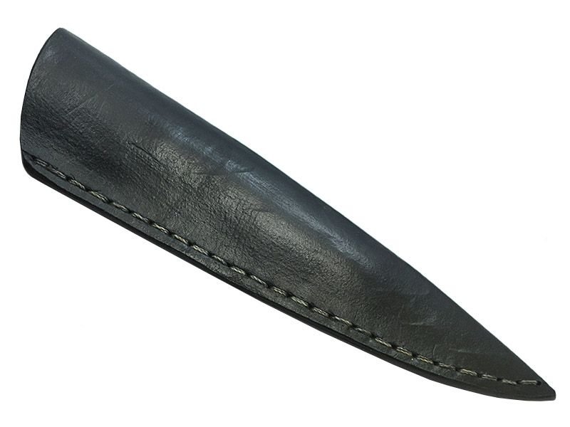 Faca churrasco Montecristo para colecionador forjado em aço damasco padrão aleatório. Empunhadura em jacarandá da Bahia, 27 cm
