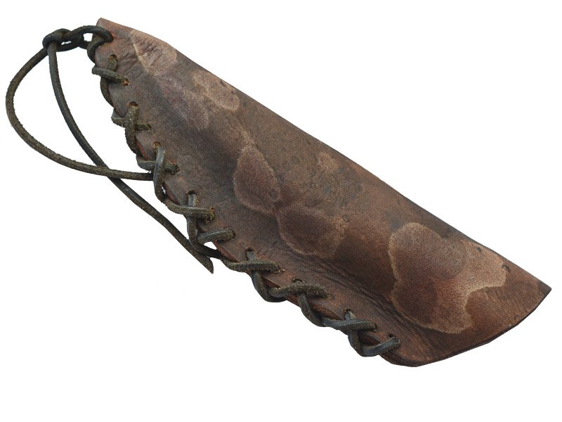 Faca para colecionador em Obsidiana vermelha. Empunhadura em chifre de cervo, 37 cm