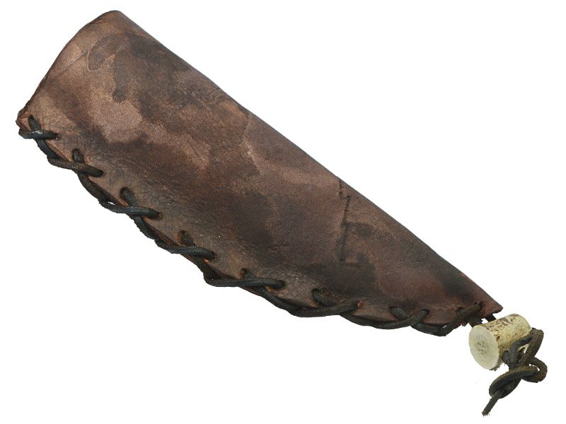 Faca para colecionador em Obsidiana. Empunhadura em chifre de cervo, 31 cm