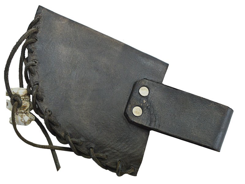 Adelar Filippon faca Skiner para colecionador forjada em aço 5160. Empunhadura em mandíbula de javali, 25 cm