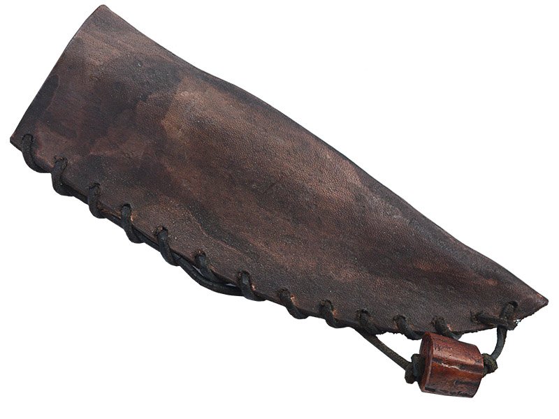 Faca para colecionador em Obsidiana verde. Empunhadura em chifre de cervo, 24 cm