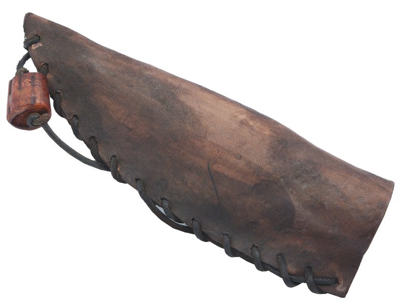 Faca para colecionador em Obsidiana verde. Empunhadura em chifre de cervo, 24 cm