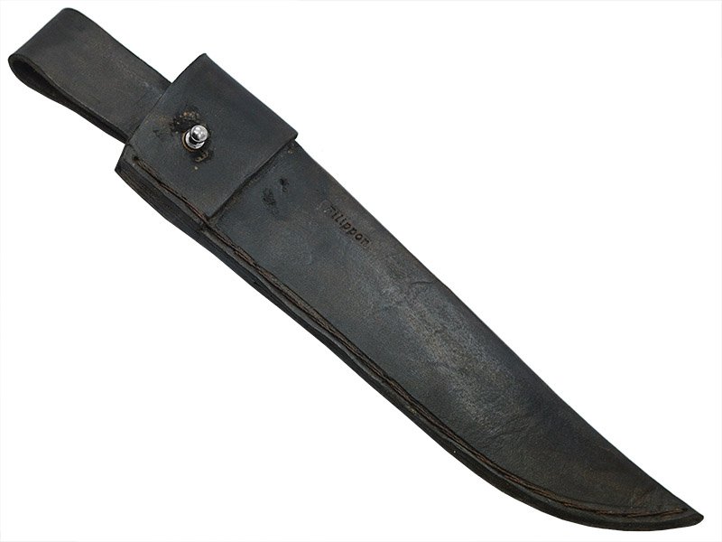 Adelar Filippon faca javalizeira brüt forge para colecionador, forjada em aço 5160. Empunhadura em chifre de cervo, 39 cm