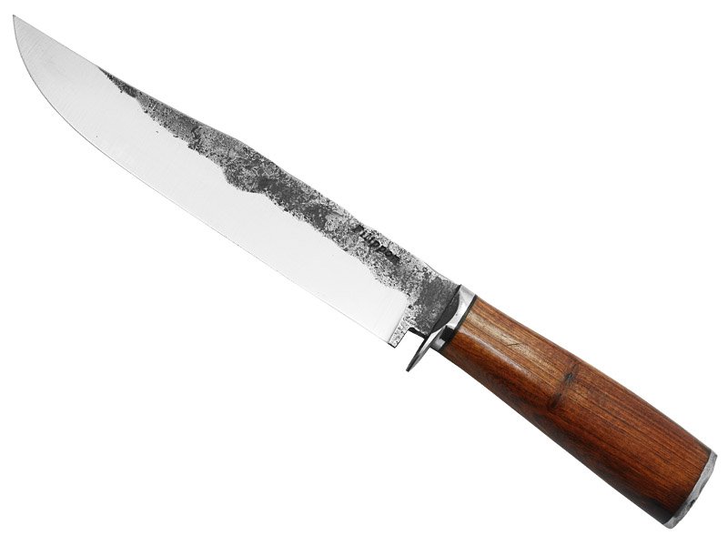 Adelar Filippon faca brüt forge para colecionador, aço 5160. Empunhadura em nogueira, 32 cm