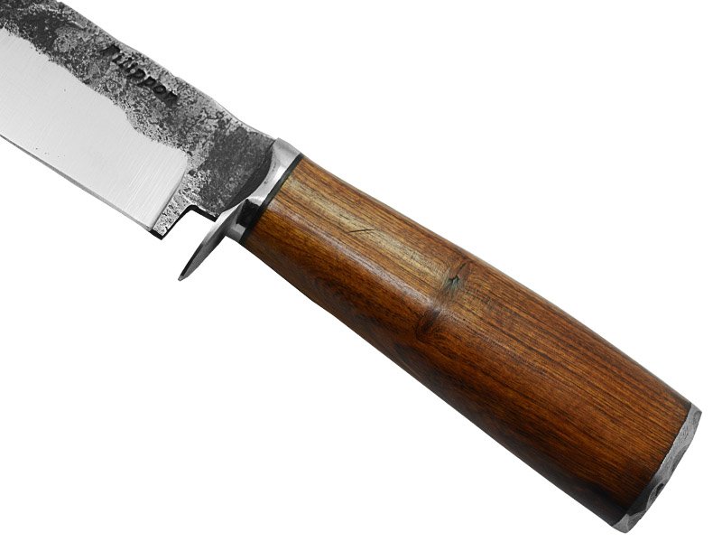 Adelar Filippon faca brüt forge para colecionador, aço 5160. Empunhadura em nogueira, 32 cm