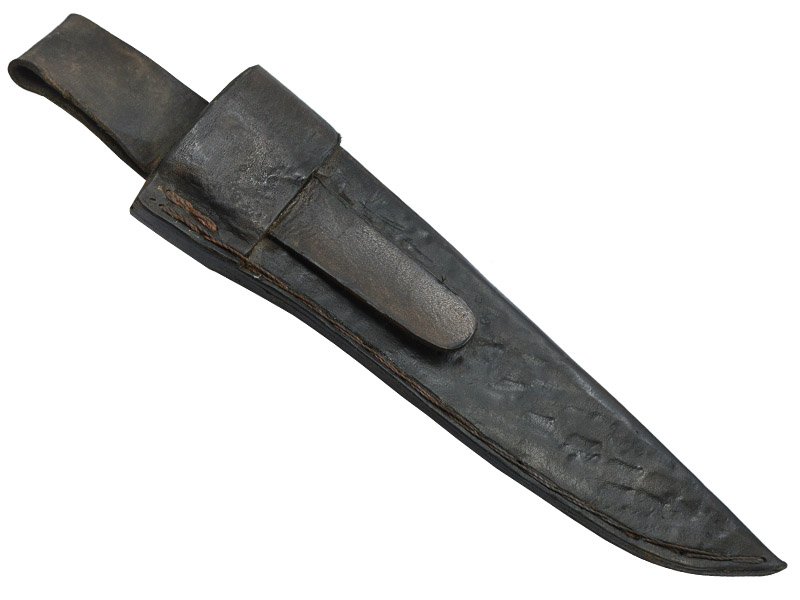 Adelar Filippon faca integral brüt forge para colecionador, aço 5160. Empunhadura em osso escalavrado, 35 cm