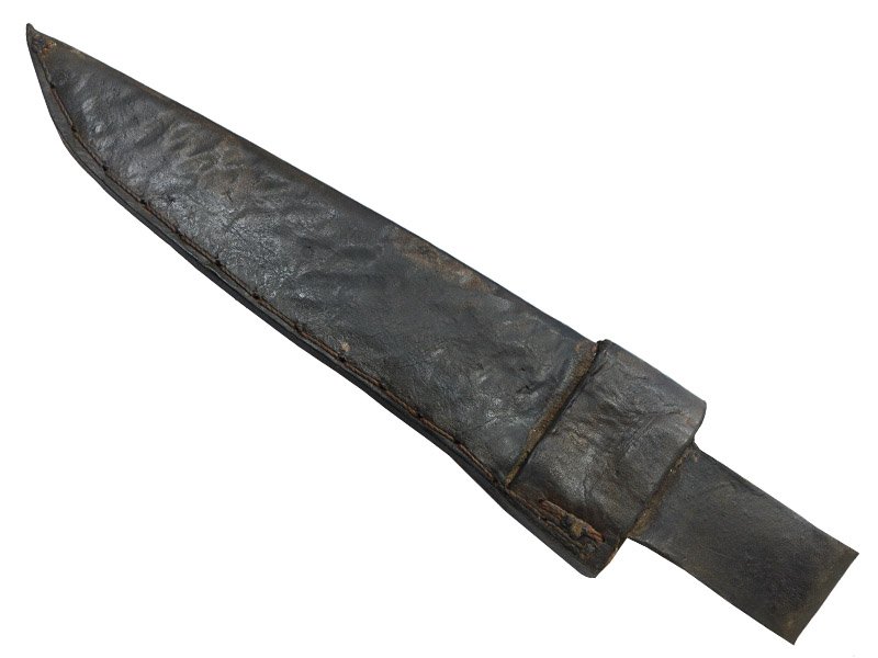 Adelar Filippon faca integral brüt forge para colecionador, aço 5160. Empunhadura em osso escalavrado, 35 cm