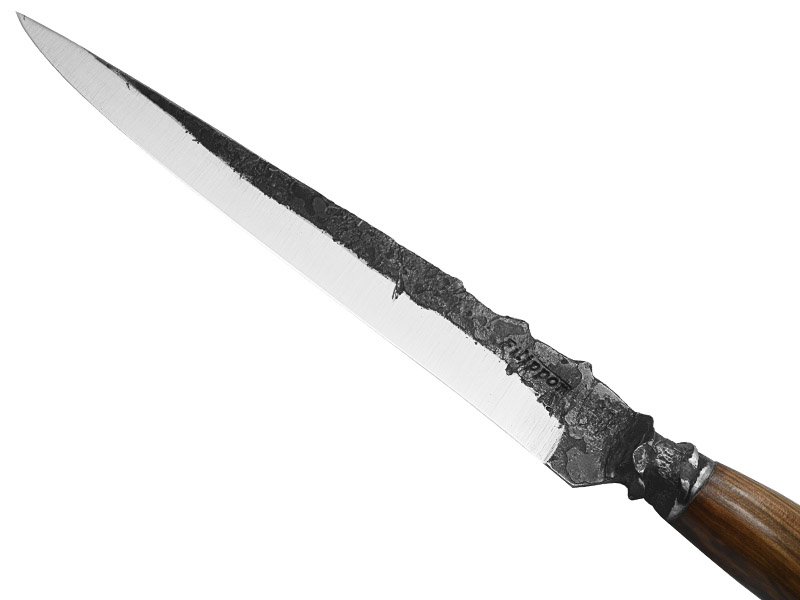 Adelar Filippon faca integral brüt forge para colecionador, aço 5160. Empunhadura em jacarandá da Bahia com um lindo mosaico Italiano, 32 cm
