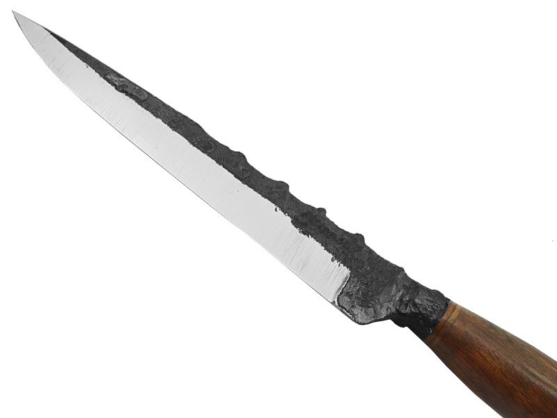 Adelar Filippon faca integral brüt forge para colecionador, aço 5160. Empunhadura em nogueira,30 cm