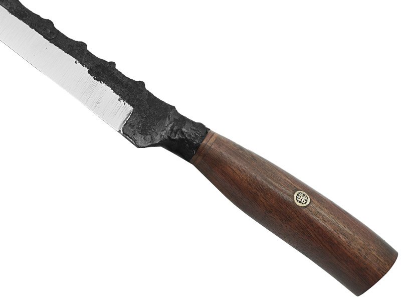 Adelar Filippon faca integral brüt forge para colecionador, aço 5160. Empunhadura em nogueira,30 cm