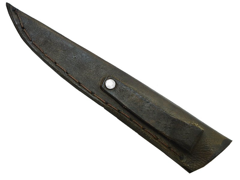 Adellar Filippon faca integral de bolso para colecionador forjada em aço mola de trem. Empunhadura em nogueira, 21 cm