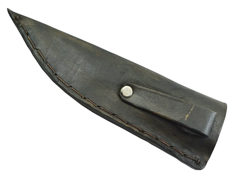 Adellar Fillipon faca para colecionador em aço damasco. Empunhadura em chifre de carneiro, 20 cm