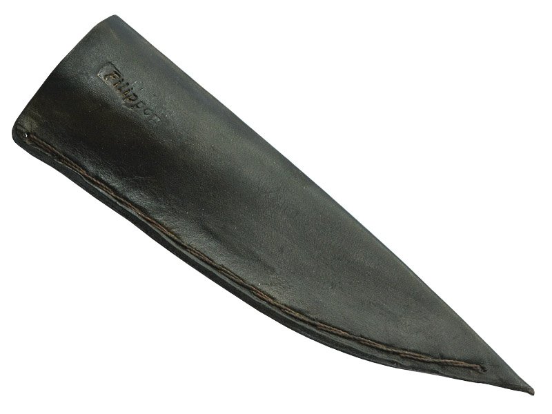 Adellar Filippon faca integral em aço damasco para colecionador. Empunhadura em radica de roseira estabilizada, 23 cm