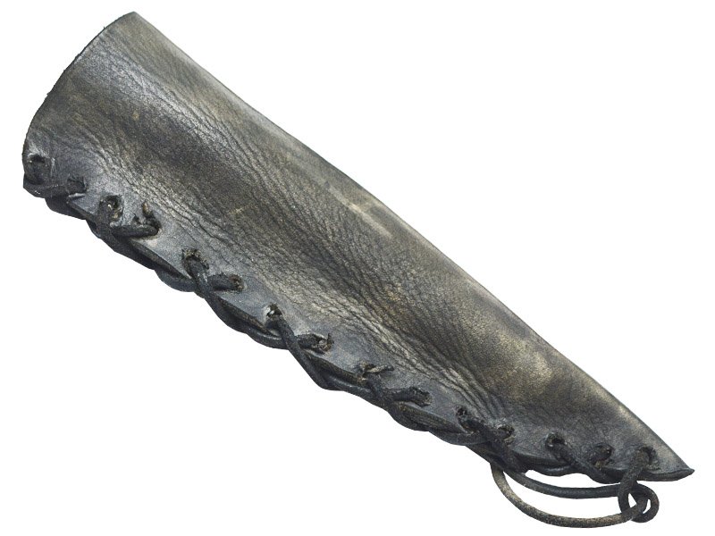 Faca para colecionador em Obsidiana azul. Empunhadura em chifre de cervo, 26 cm