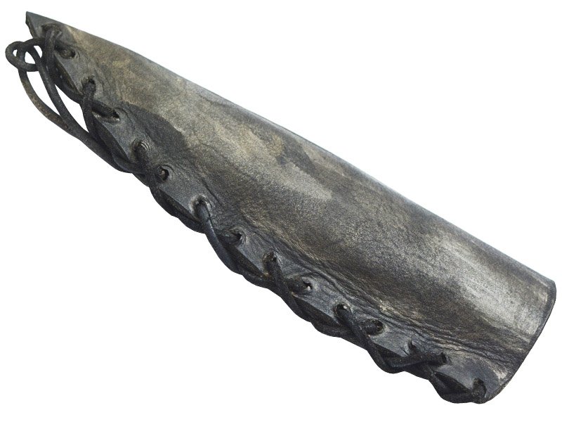Faca para colecionador em Obsidiana azul. Empunhadura em chifre de cervo, 26 cm
